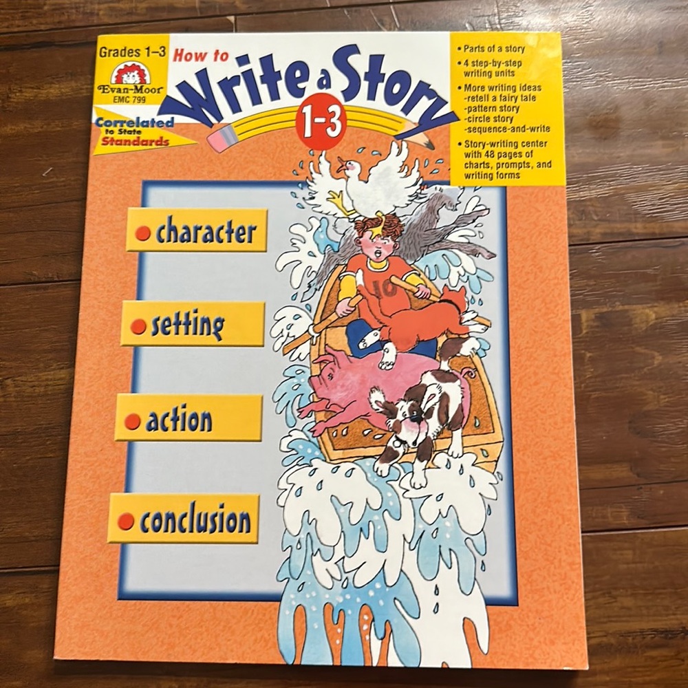 Evan-Moor How to Write a Story,‎ Grades 1-3 Homeschool & Classroom Workbook